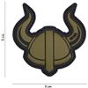V-STORM PATCH 3D IN PVC CON VELCRO ELMO VICHINGO VERDE