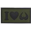 V-STORM PATCH 3D IN PVC CON VELCRO I LOVE BOOBIES VERDE
