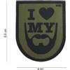 V-STORM PATCH 3D IN PVC CON VELCRO I LOVE MY BEARD