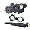 JS-TACTICAL LASER ROSSO CON ATTACCO WEAVER/CANNA E CAVO REMOTO