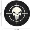 V-STORM PATCH 3D IN PVC CON VELCRO PUNISHER BERSAGLIO NERO