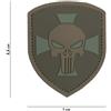 V-STORM PATCH 3D IN PVC CON VELCRO PUNISHER SCUDO CROCE COYOTE