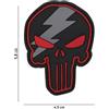V-STORM PATCH 3D IN PVC CON VELCRO PUNISHER THUNDER ROSSO