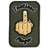 V-STORM PATCH 3D IN PVC CON VELCRO TACTICAL FINGER VERDE