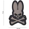 V-STORM PATCH 3D IN PVC CON VELCRO TESCHIO CONIGLIO GRIGIA