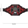 V-STORM PATCH 3D IN PVC CON VELCRO TESCHIO E FIAMME