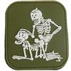 V-STORM PATCH DUE SCHELETRI 3D IN PVC VERDE CON VELCRO