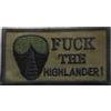EUMAR PATCH FUCK THE HIGHLANDER SFONDO VERDE