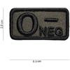 V-STORM PATCH GRUPPO SANGUIGNO 0 NEGATIVO IN TESSUTO CON VELCRO