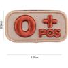 V-STORM PATCH GRUPPO SANGUIGNO 0 POSITIVO IN TESSUTO CON VELCRO TAN