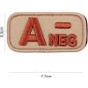 V-STORM PATCH GRUPPO SANGUIGNO A NEGATIVO IN TESSUTO CON VELCRO TAN