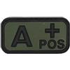 MFH PATCH GRUPPO SANGUIGNO A POSITIVO IN GOMMA CON VELCRO