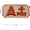V-STORM PATCH GRUPPO SANGUIGNO A POSITIVO IN TESSUTO CON VELCRO TAN