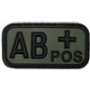 MFH PATCH GRUPPO SANGUIGNO AB POSITIVO IN GOMMA CON VELCRO