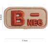 V-STORM PATCH GRUPPO SANGUIGNO B NEGATIVO IN TESSUTO CON VELCRO TAN