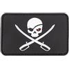 MFH PATCH SKULL WITH SWORDS IN GOMMA CON VELCRO IN 3D