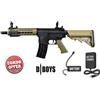 D/BOYS M4 CQB RIS KEYMOD BLACK/TAN CON BATTERIA E CARICA BATTERIA