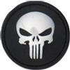 EUMAR PATCH WHITE SKULL IN GOMMA CON VELCRO