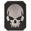 MIL-TEC PATCH WHITE SKULL IN GOMMA CON VELCRO