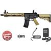 D/BOYS M4 CQB RIS URX3 BLACK/TAN BATTERIA E CARICA BATTERIA