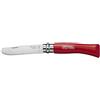 OPINEL INOX 7 JUNIOR ROUGE PUNTA TONDA CON BLOCCOLAMA