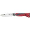 OPINEL INOX 7 JUNIOR ROUGE PUNTA TONDA CON FISCHETTO E BLOCCO