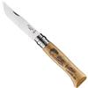 OPINEL INOX 8 CON BLOCCOLAMA INCISIONE PESCE MANICO ROVERE