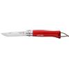 OPINEL NEW ROSSO INOX 8 CON BLOCCOLAMA E LACCIO