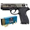 BRUNI PISTOLA A SALVE P4 BLACK/CROMO 9MM COMPRESO 50 CARTUCCE