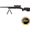 ASG M40A3 SNIPER BLACK A MOLLA RINFORZATA CON OTTICA E BIPIEDE