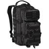 MIL-TEC ZAINO TATTICO SMALL 20 LITRI IMPERMEABILE NERO CON 7 TASCHE