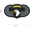 V-STORM PATCH 3D IN PVC CON VELCRO AIRBORNE SILVER WINGS
