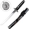 Il Semaforo TANTO ORNAMENTALE DRAGO NERO CON FODERO INCISO (MINI KATANA)