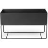Ferm Living - Fioriera autoportante Plant Box - Nero - Acciaio laccato epossidico - Designer Trine Andersen