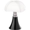 Martinelli Luce - Lampada da tavolo Pipistrello - Marrone - Acciaio inox spazzolato - Designer Gae Aulenti