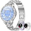 fitonyo Smartwatch Donna Diamond,1.32''Smartwatch Donna Chiamate e whatsapp,Fisiologia Femminile Cardiofrequenzimetro SpO2/Monitoraggio del Sonno/120 Allenamenti, Orologio Smart Watch per iOS Android