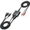 PROZOR Convertitore HDMI ARC a Jack 3.5mm per TV Estrattore Audio con Controllo Volume CEC, Uscita Stereo PCM 192kHz per Cuffie/Altoparlanti, Alimentazione USB (Cavi HDMI e RCA Inclusi)
