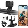 AIKER Dash cam Moto Mini,Versione Aggiornata WiFi Action Cam IP66 Impermeabile,1080PHD&Angolo Ampio Di 120°Telecamera Moto,Regolazione Automatica Del Livello Dashcam Motos 64GB scheda memoria