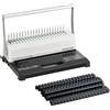 FOSHISY Rilegatrice a pettine, 21 fori, capacità 450 fogli, kit iniziale con 50 pettini per rilegatura da 12 mm, per formati A4, A5 o più piccoli