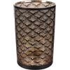 HOME DECO FACTORY HD9026 Aster 20 Cm Oggetto Decorativo Vaso Vaso, Vetro, Nero-Rame, 12 x 12 x 20