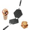 Cyrank Piastra per Waffle Antiaderente,Piastra per Bubble Waffle Macchine 17.8 x 20.8cm per Pancake Stampo per All'uovo Pan Stile