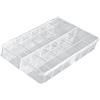 hünersdorff Cassetta a scomparti PS MINI, 12 scomparti 120x210x36 mm, colore trasparente cristallino