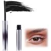 EnixwH Mascara impermeabile nero, resistente all'acqua e alle sbavature, non aggrovigliato, senza intoppi Flake Proof Bristle Less in metallo, mascara denso