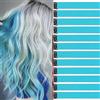jooceebaby Extension Capelli Colorati Con Clip Blu menta 12 pezzi 22 pollici Lungo Dritto Sintetiche Resistenti al Calore per Bambini Ragazze Donne Festival Feste Halloween Cosplay