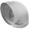 La Ventilazione CCR125AC Curva 90° F/F in ABS per Aerazione Canalizzata, Cromato Satinato, 125 mm