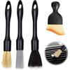 EnixwH 4 Pezzi Kit Pulizia Auto Car Detailing Pennelli Accessori Auto Spazzola Lavaggio Interni Super Morbida Strumento per Morbide Sedile Cruscotto Bocchette d'Aria e Cruscotti