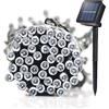 Lamker 5M 50LED Catena Luminosa Solare Bianco Freddo Esterno Impermeabile Lucine 8 Modalità Illuminazione Ghirlanda Decorative Stringa Luci per Patio Balcone Giardino Albero Matrimonio Natale Festa