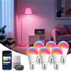 Aigostar Lampadina Alexa E27 SL2 WiFi Lampadine Smart LED 9W 806LM, Lampadina Intelligente RGBCCT Dimmerabile, 2700K-6500K, sincronizza con la musica, compatibile con Alexa/Google Home, 6 pezzi