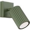 Sollux Lighting Lampada Da Parete Applique Da Parete In Alluminio 1 Paralume 8 x 16 x 16 cm Karbon Verde Oliva