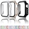 NONE Vetro temperato + Custodia per Apple Watch 38mm 40mm 41mm 42mm 44mm 45mm 46mm Protezione schermo Custodia protettiva iWatch 10 8 7 9 6 SE 5
